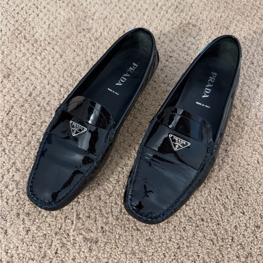 Vintage Prada Patent Leather Loafers